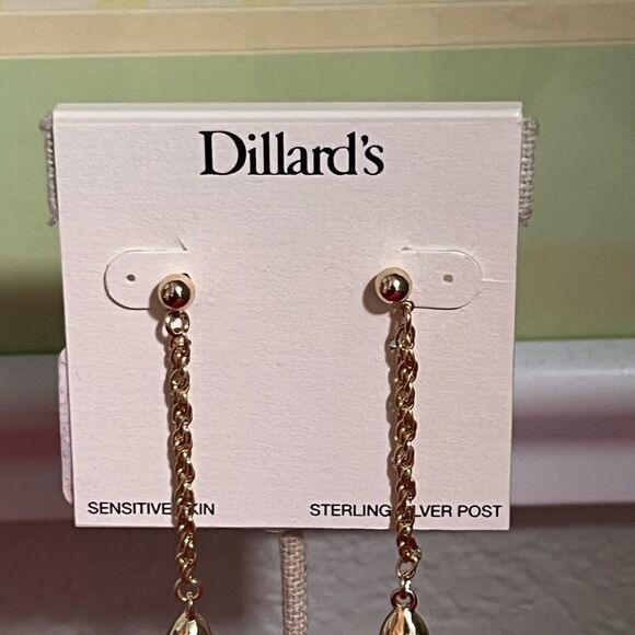 NWT Dillardās Gold Scroll DropāEarrings #JW3 - Picture 5 of 5